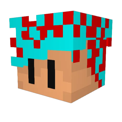 Veereetex Minecraft avatar head, 3D render
