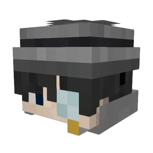 Veernox Minecraft avatar head, 3D render