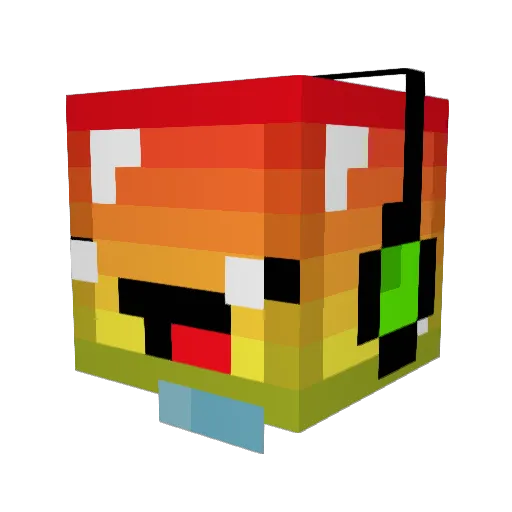 Veetaro Minecraft avatar head, 3D render