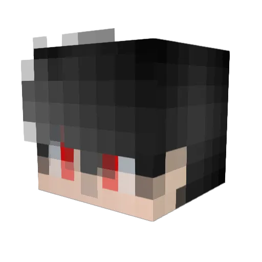 Veeyn_Cute Minecraft avatar head, 3D render