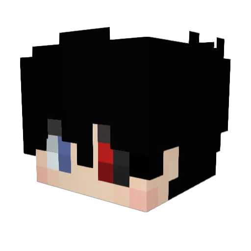 Vefkung Minecraft avatar head, 3D render