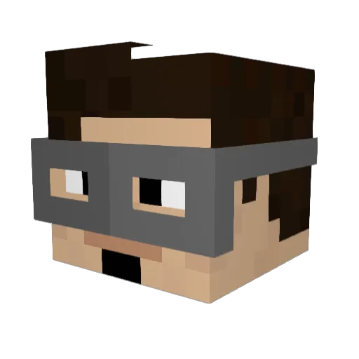 Vega7491 Minecraft avatar head, 3D render