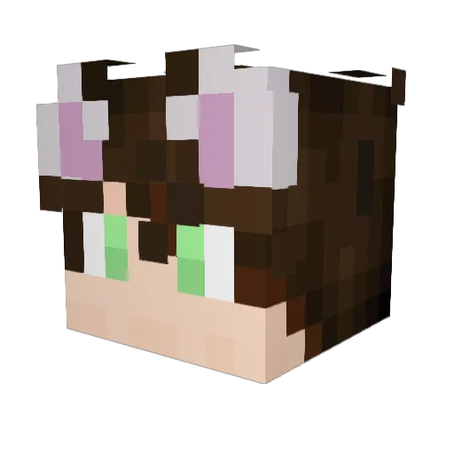 Vega_Play Minecraft avatar head, 3D render