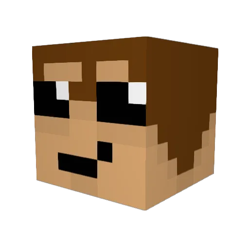 VeganGains Minecraft avatar head, 3D render