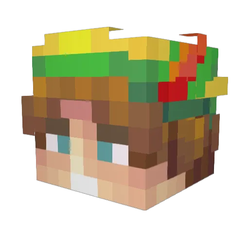 VeganTemptation Minecraft avatar head, 3D render