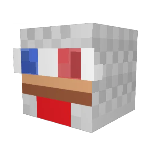 Vegango Minecraft avatar head, 3D render