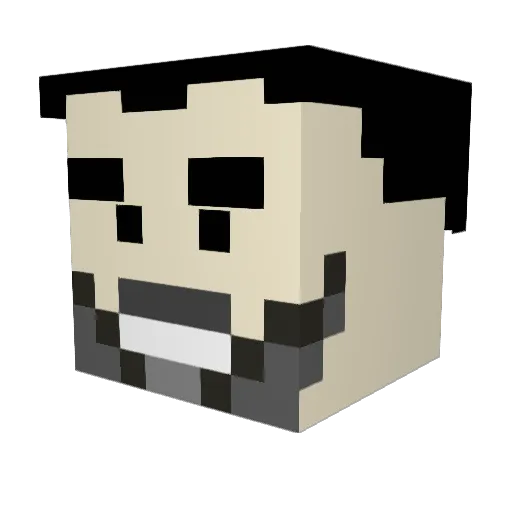 VegasRyGuy Minecraft avatar head, 3D render