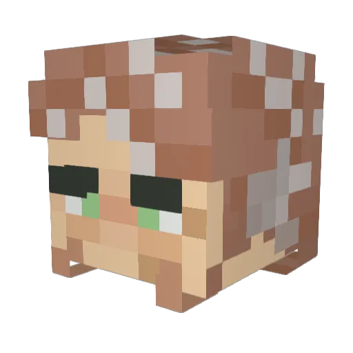 VegasTheStarr Minecraft avatar head, 3D render
