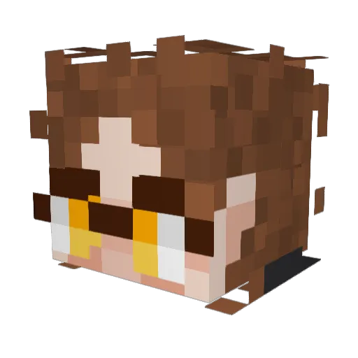 Vegas_33 Minecraft avatar head, 3D render