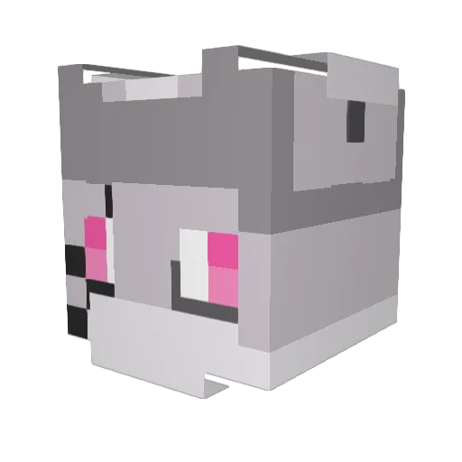 Vegatro Minecraft avatar head, 3D render