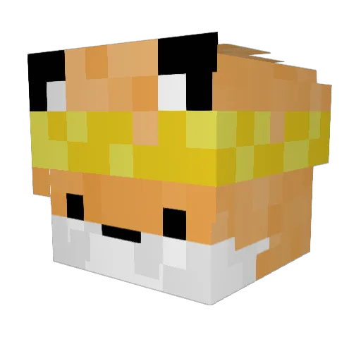 VegazLP Minecraft avatar head, 3D render
