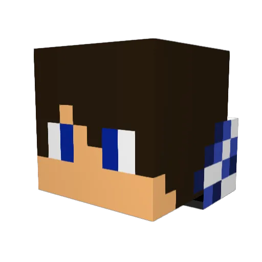 VegeGamer Minecraft avatar head, 3D render