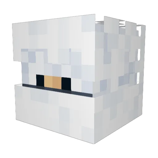 VegeZzz Minecraft avatar head, 3D render