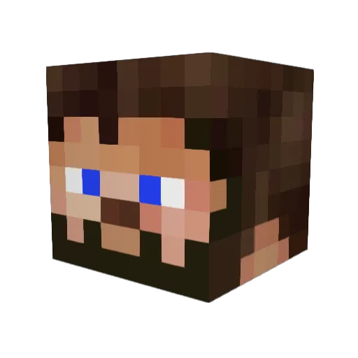 Vegeito7 Minecraft avatar head, 3D render