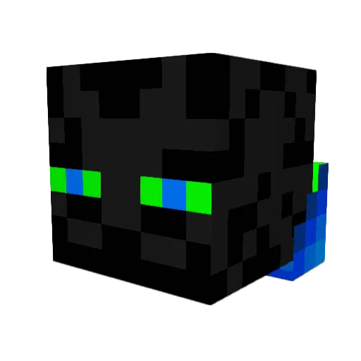 Vegemalation Minecraft avatar head, 3D render