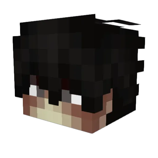 Veges Minecraft avatar head, 3D render