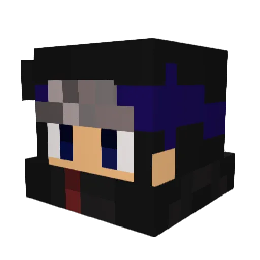 VegetaUchiha13 Minecraft avatar head, 3D render