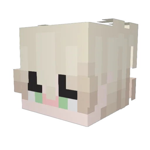 Vegetaanton Minecraft avatar head, 3D render