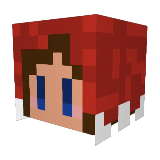 Vegetables0001 Minecraft avatar head, 3D render