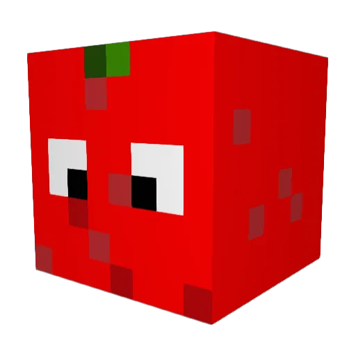 Vegetez Minecraft avatar head, 3D render
