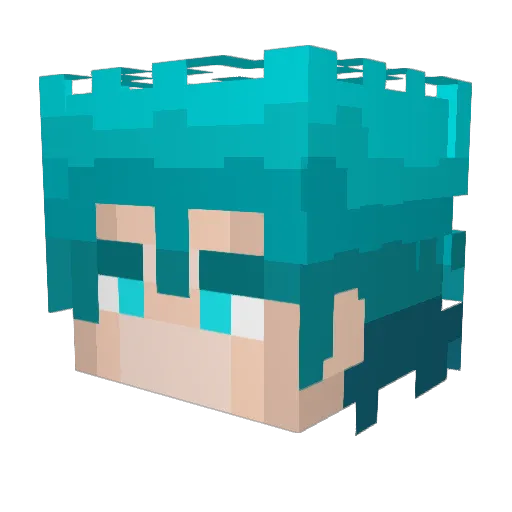 Vegeto12 Minecraft avatar head, 3D render