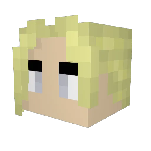 Vegeto786 Minecraft avatar head, 3D render