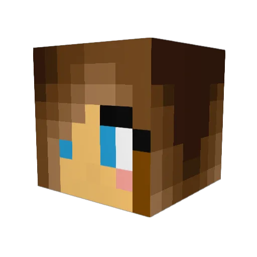 Vegetorix Minecraft avatar head, 3D render