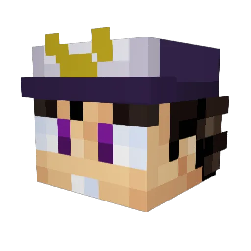 VegettaGaymer Minecraft avatar head, 3D render