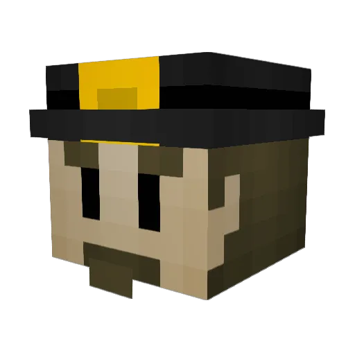 VeggieBenny Minecraft avatar head, 3D render