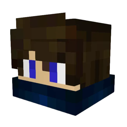 Veggienator Minecraft avatar head, 3D render