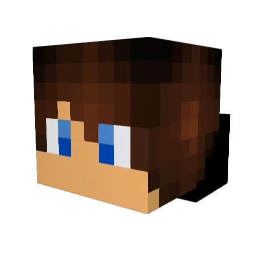 Veggun Minecraft avatar head, 3D render