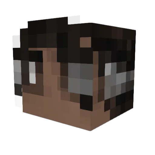 Vegira Minecraft avatar head, 3D render