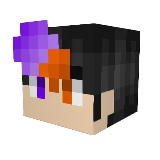 VegitoBeats Minecraft avatar head, 3D render