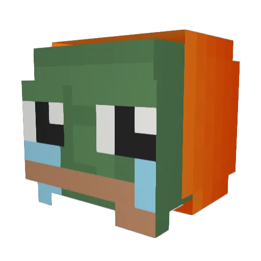 Vego_ Minecraft avatar head, 3D render