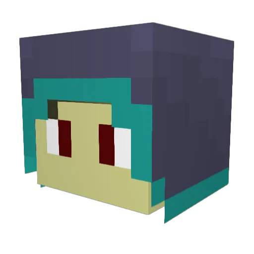 Vegooterr Minecraft avatar head, 3D render