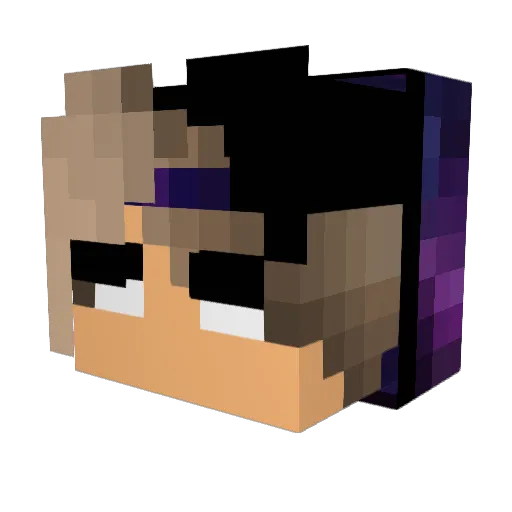 Vehctor Minecraft avatar head, 3D render