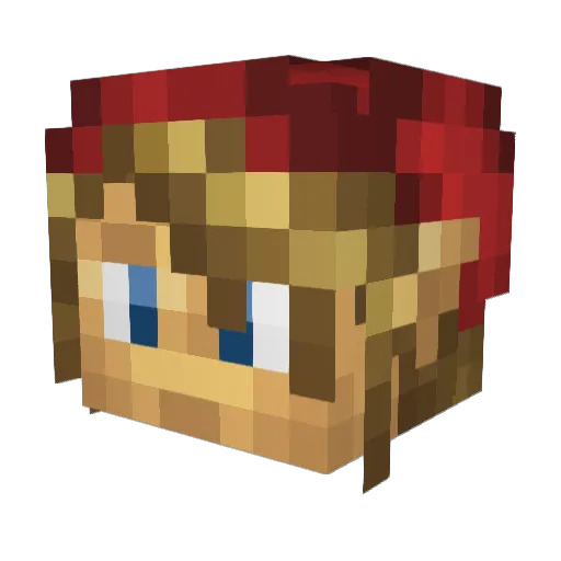 Vehring Minecraft avatar head, 3D render