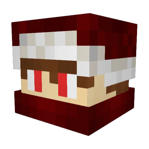 VeidY Minecraft avatar head, 3D render