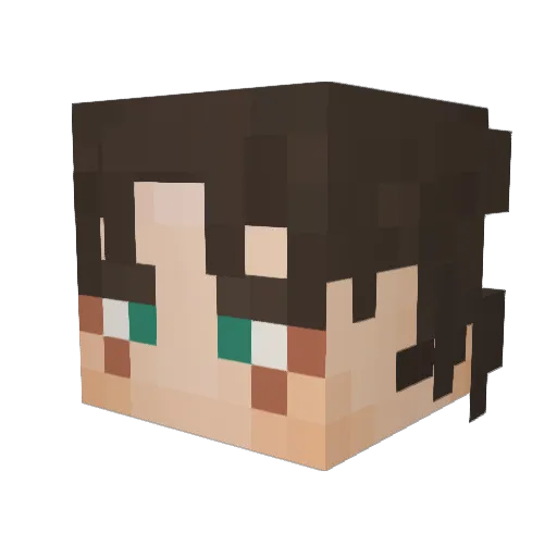VeiledFox Minecraft avatar head, 3D render