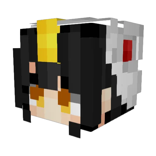 Veiled_Mako Minecraft avatar head, 3D render