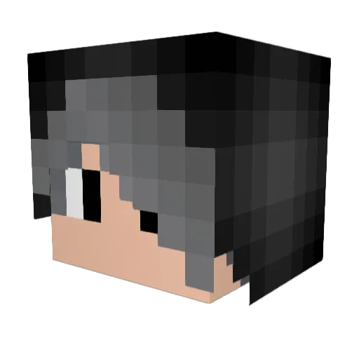 Veilin Minecraft avatar head, 3D render