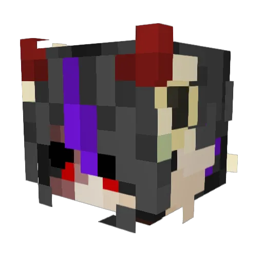Veilruneix Minecraft avatar head, 3D render