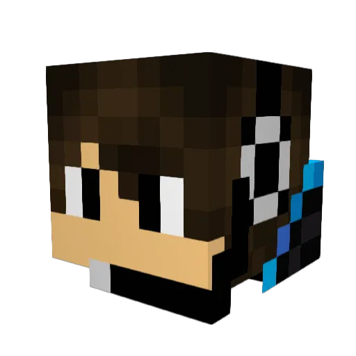 Veinho13 Minecraft avatar head, 3D render
