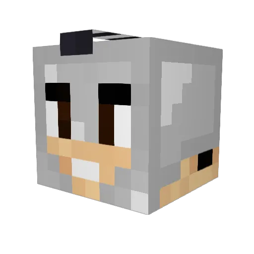 VeintiPico Minecraft avatar head, 3D render