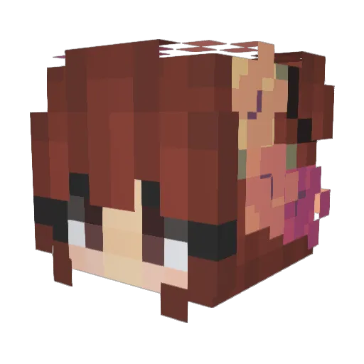 Veiqu Minecraft avatar head, 3D render
