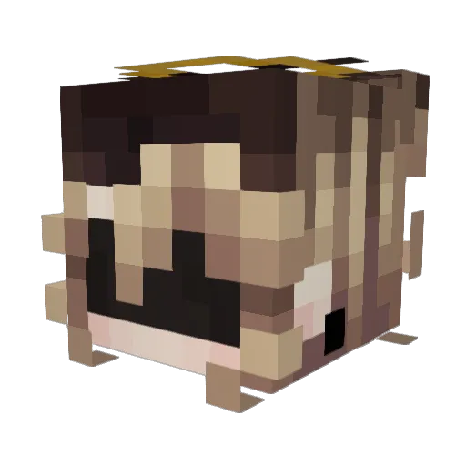 Veiyra Minecraft avatar head, 3D render