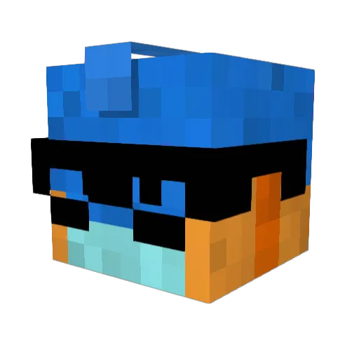 Veizuh Minecraft avatar head, 3D render