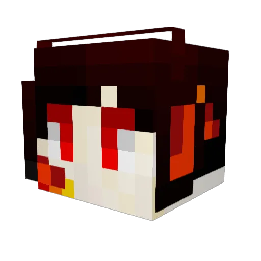 Vejuran Minecraft avatar head, 3D render