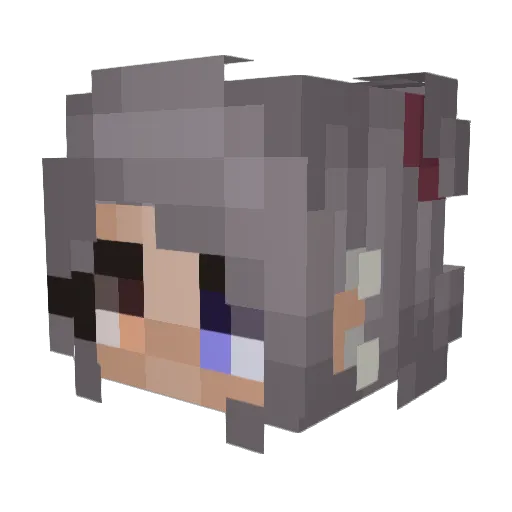 Vekay Minecraft avatar head, 3D render