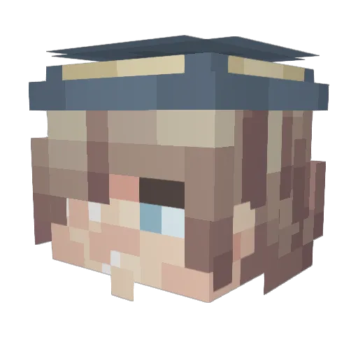 Vekepeke Minecraft avatar head, 3D render